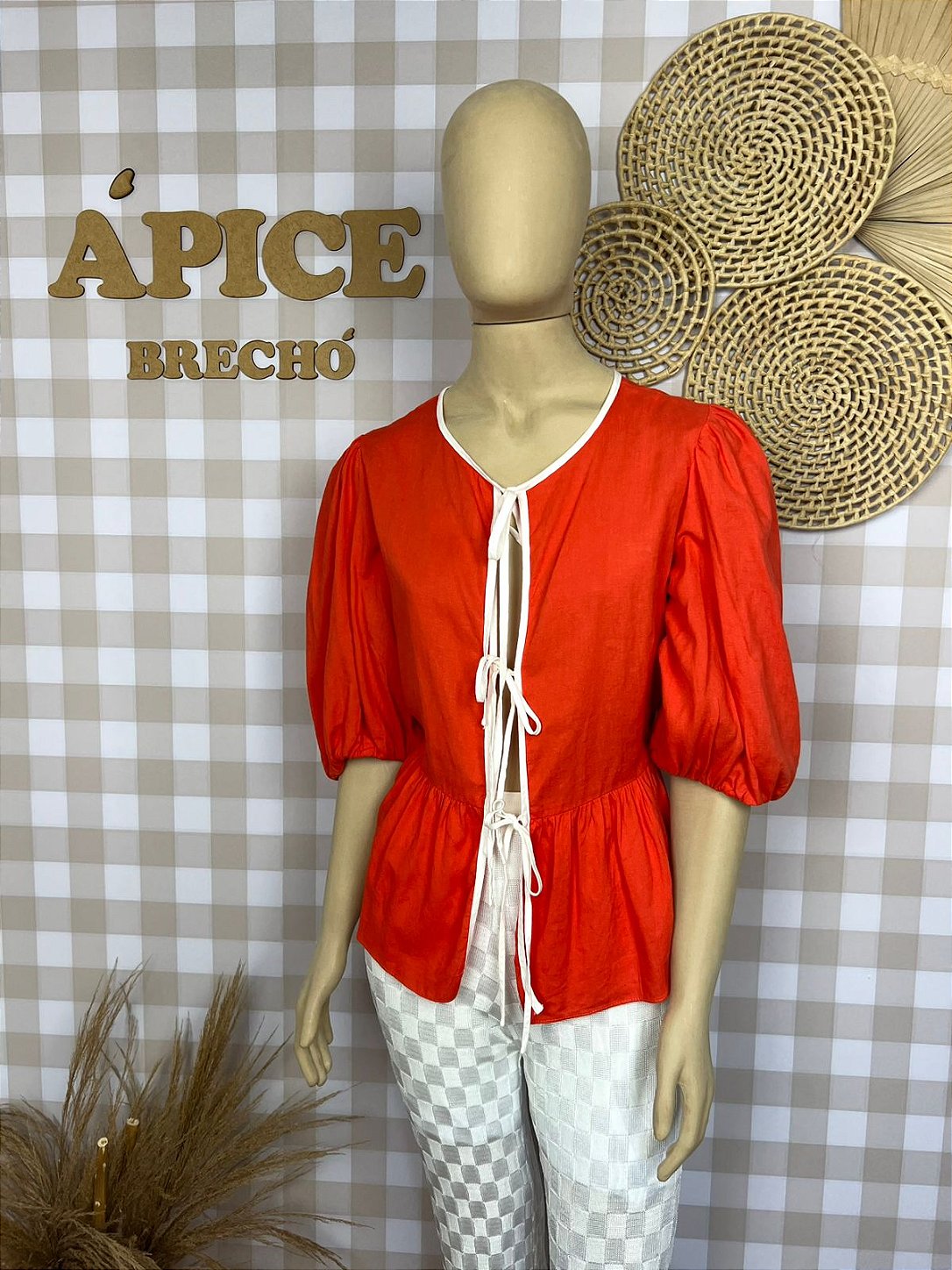 Blusa Laranja Feminina Dress G
