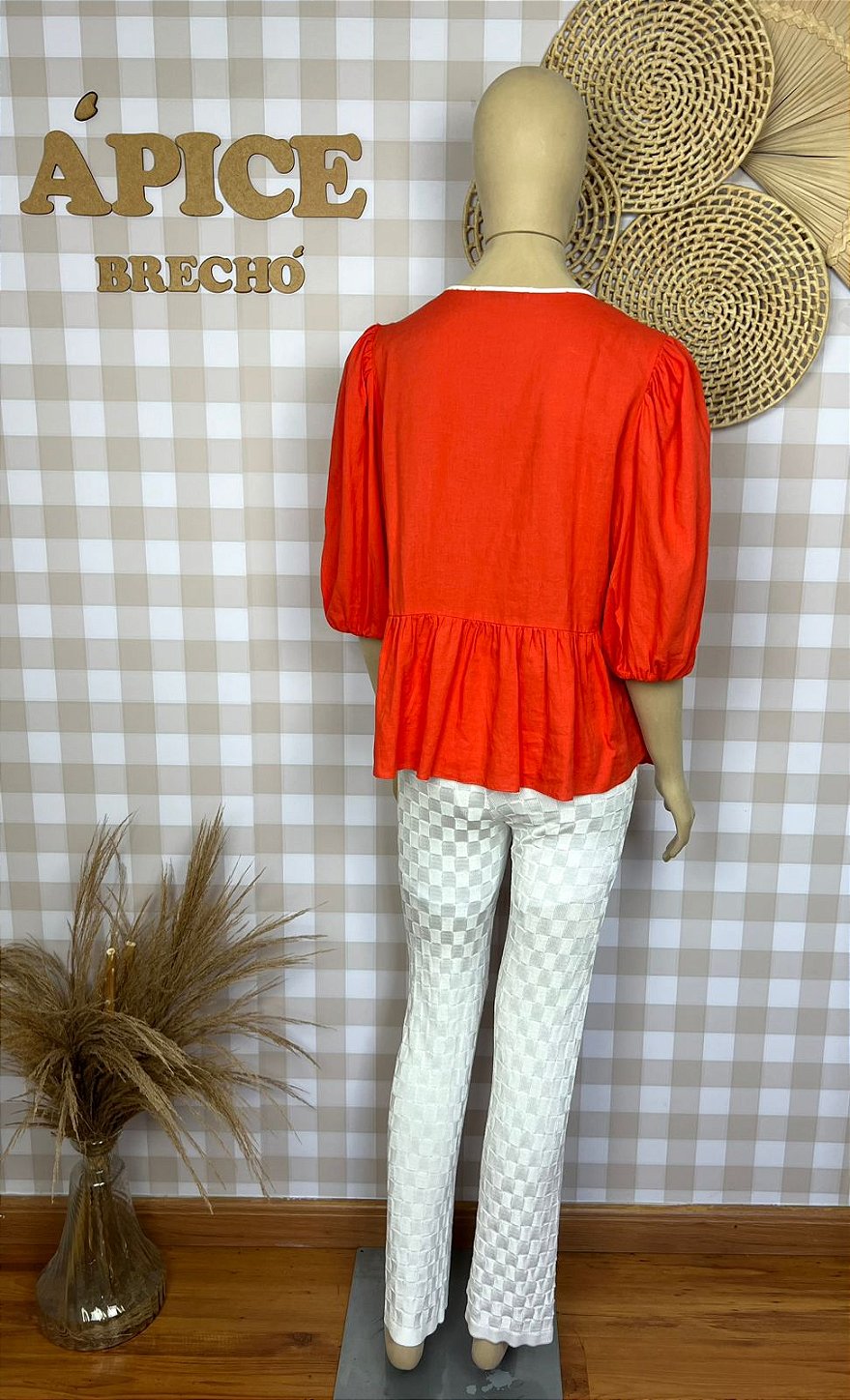 Blusa Laranja Feminina Dress G