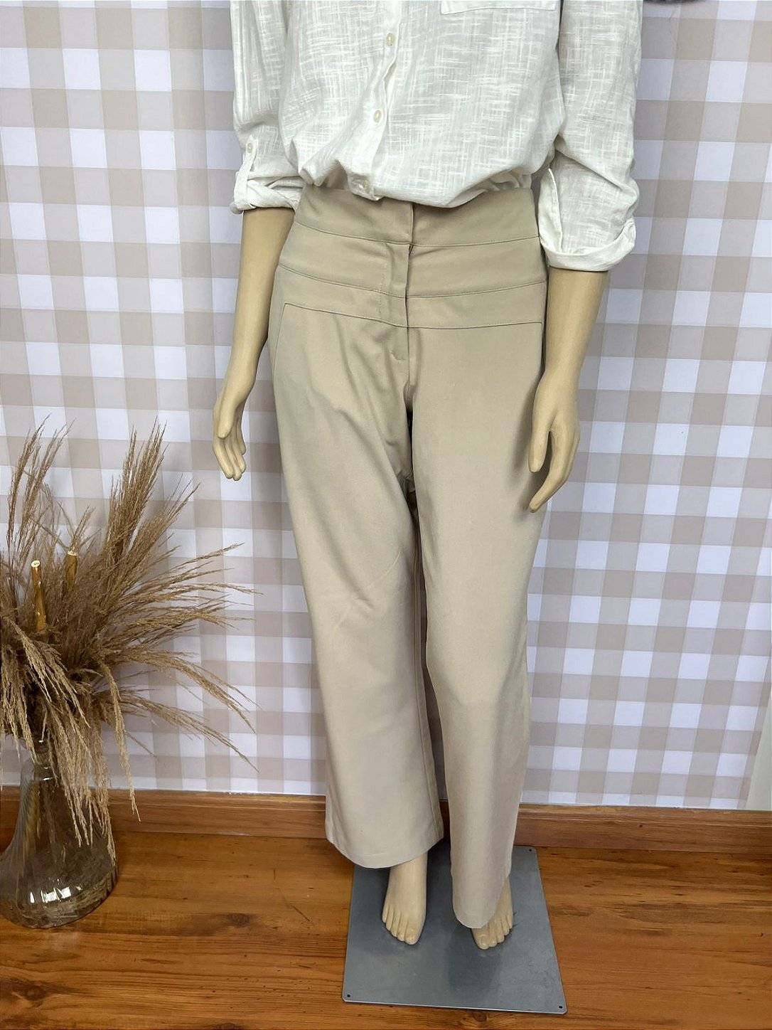 Calça Bege Alfaiataria Luigi Bertolli 44