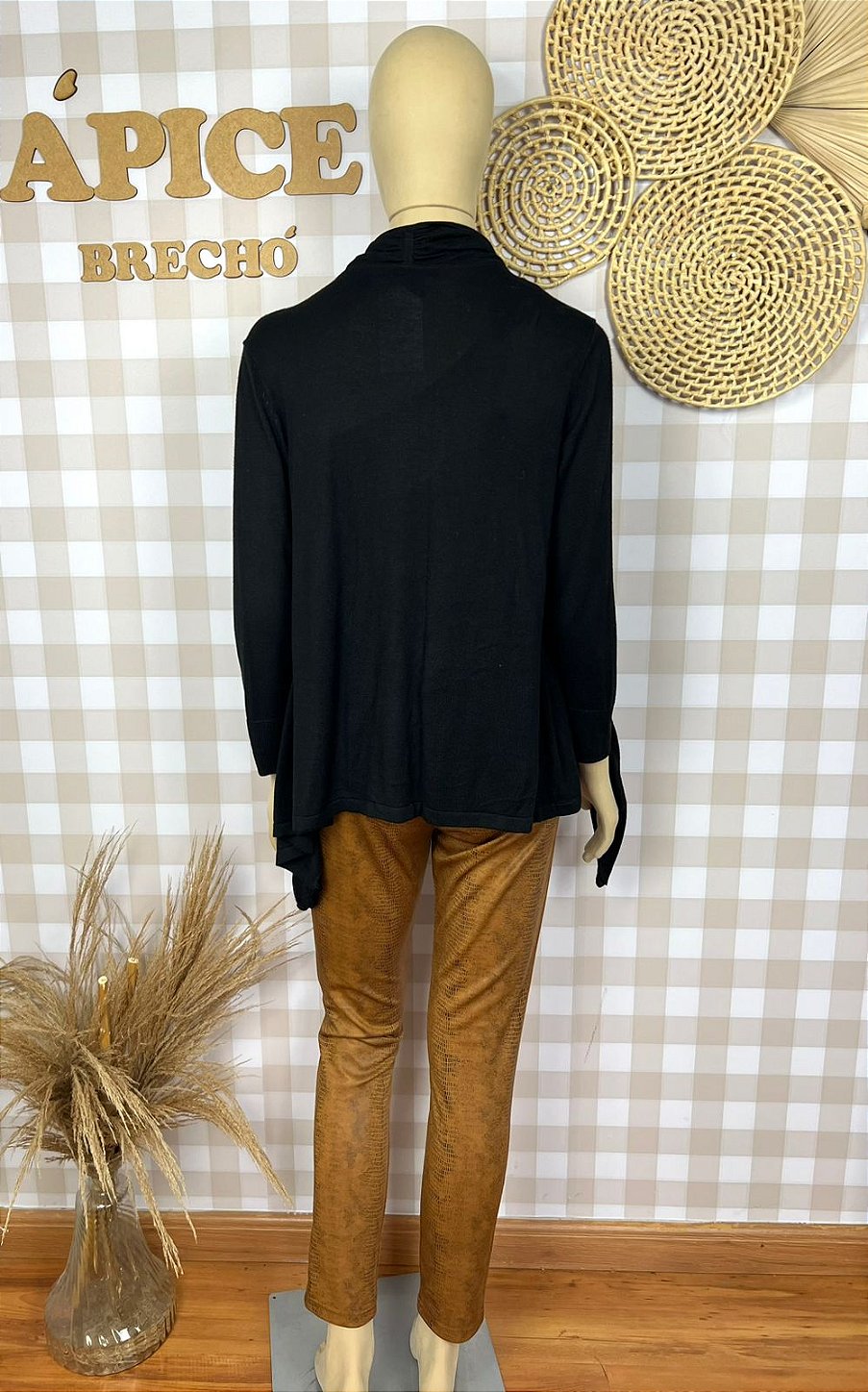 Cardigan Feminino Preto White Tamanho M