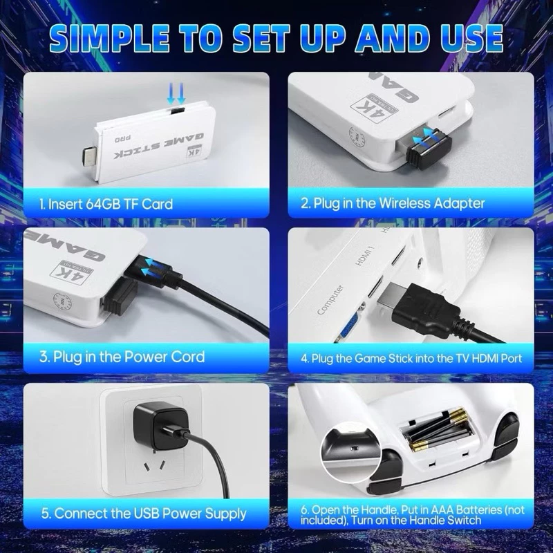 Game Stick Blulory Wireless 2.4G 4K