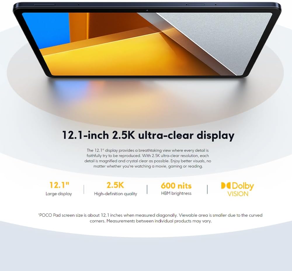 Tablet Xiaomi Poco Pad 8GB RAM 256GB Cinza