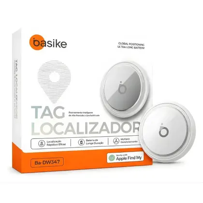 Mini Localizador Smart Tag Rastreador Gps Cor Branco- BA-DW347 - Basike
