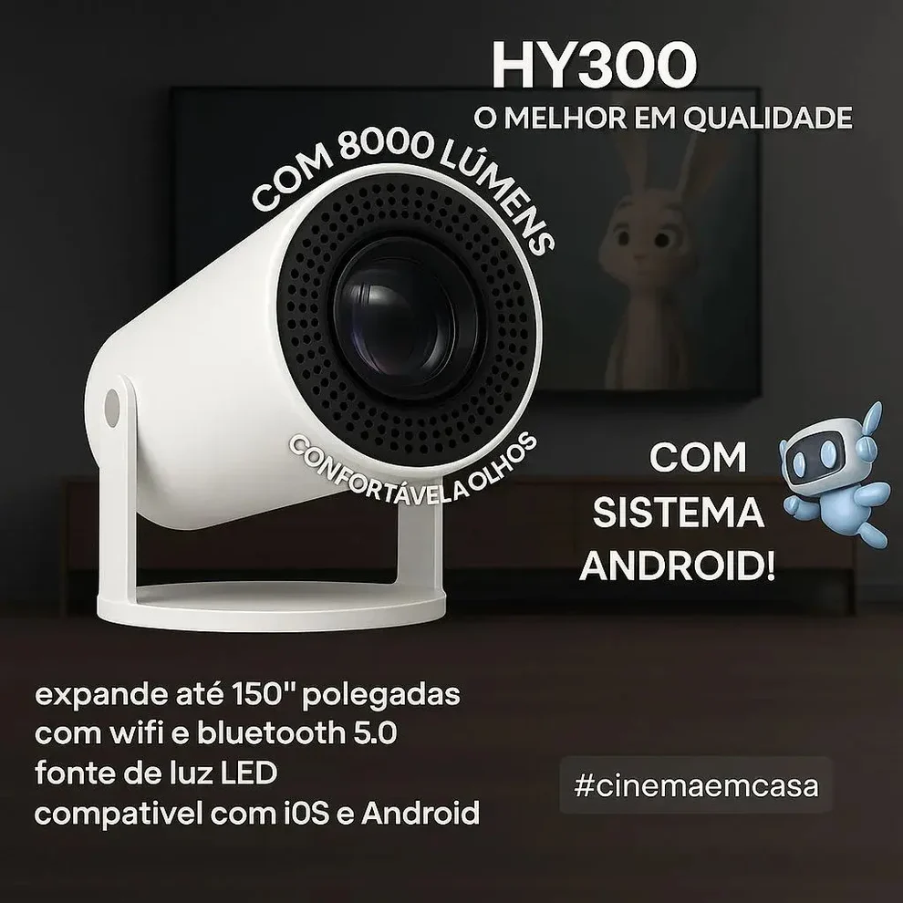 Projetor Cayatek Pro-9102 Compacto e Full HD