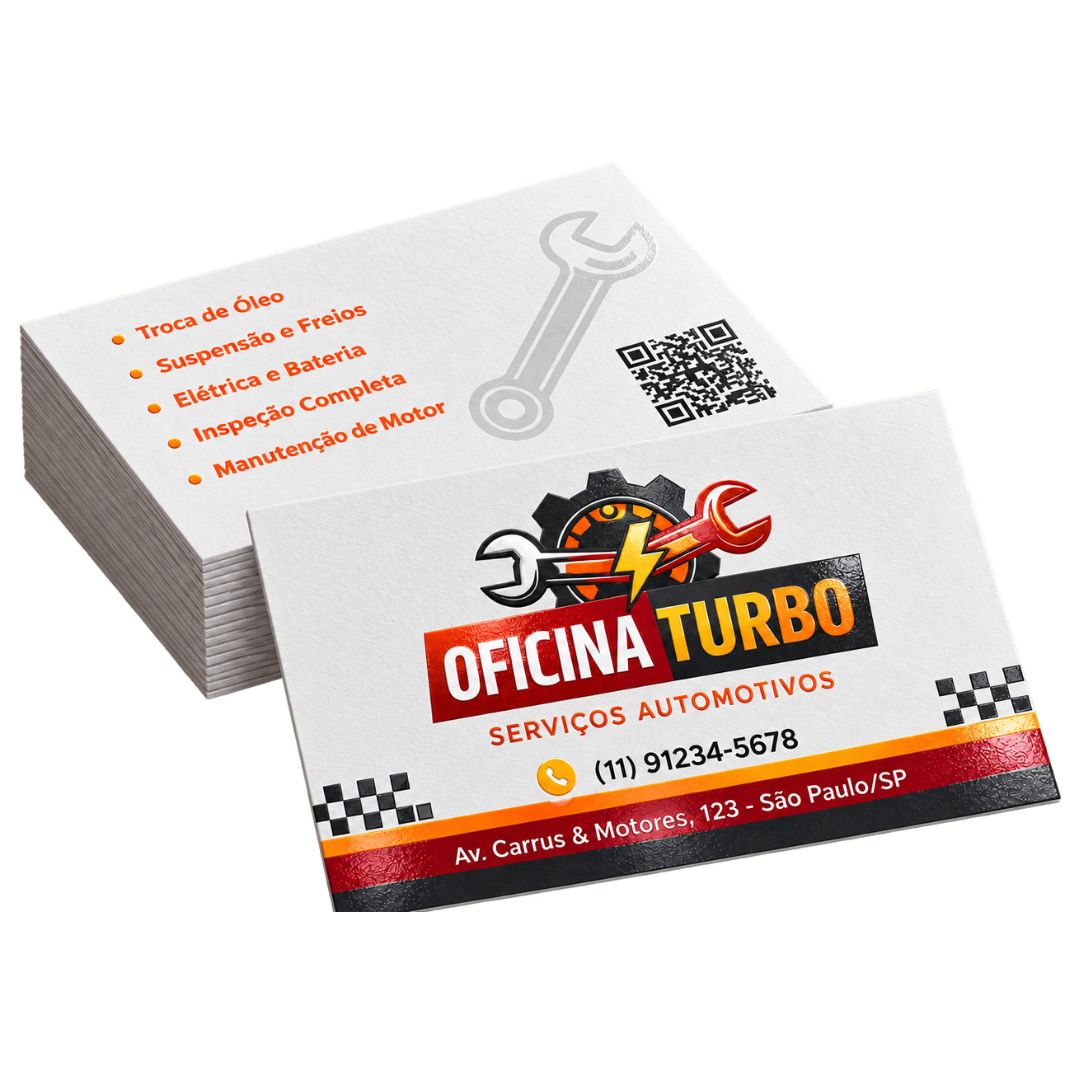 Cartão de Visita 250g DuoDesign 4x1 UV