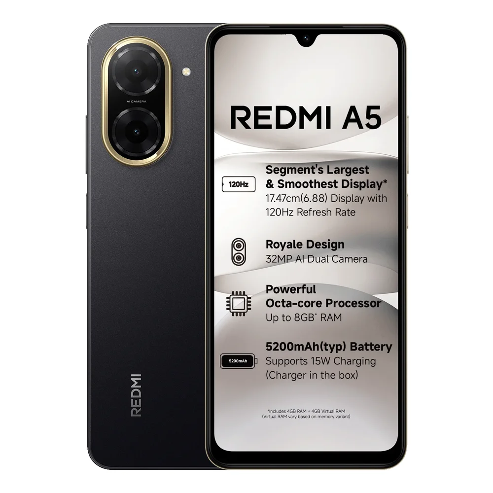 Xiaomi Redmi A5 4GB RAM 128GB Preto