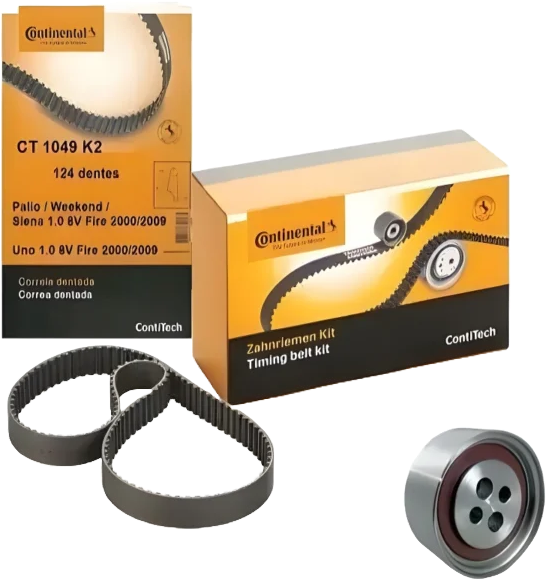 Kit Correia Dentada e Tensor Continental Contitech CT1049K2 - Palio / Siena / Uno 1.0 8V Fire.