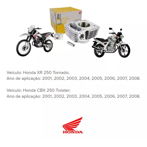 Kit Cilindro Metal Leve CBX 250 Twister/Tornado 250 K9201.