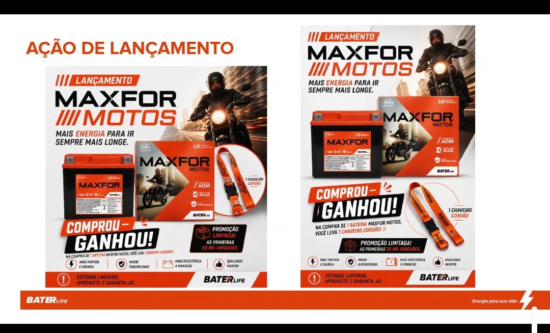 Bateria Moto Maxfor 12V 5Ah BL5DBS