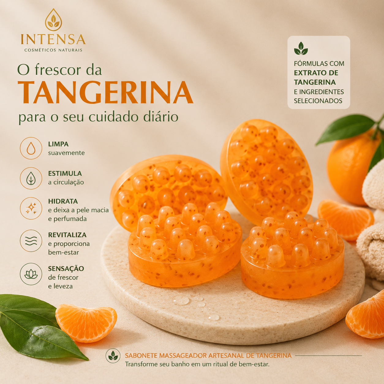 Sabonete Massageador de Tangerina