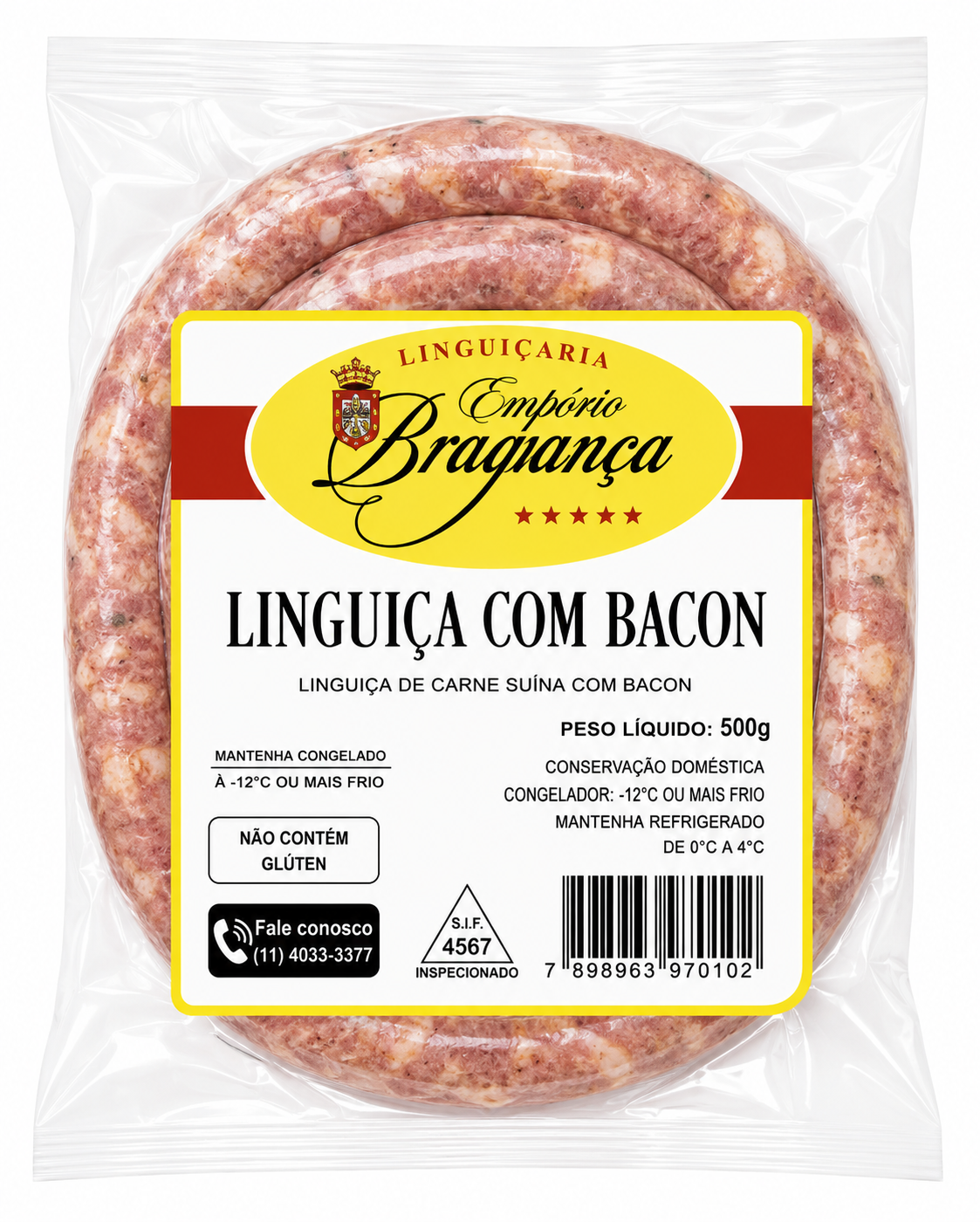 Linguiça com bacon