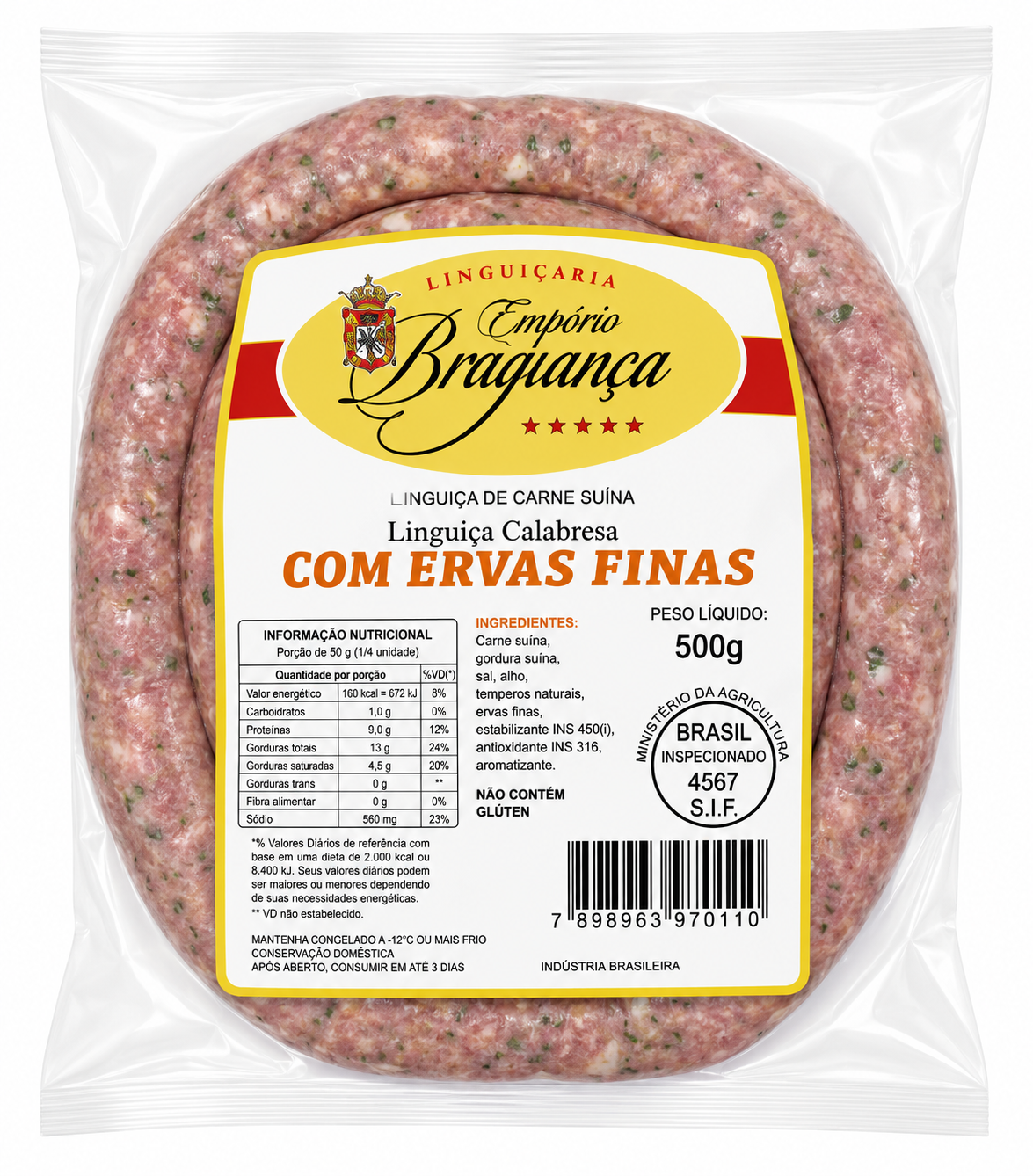 Linguiça c/ ervas finas