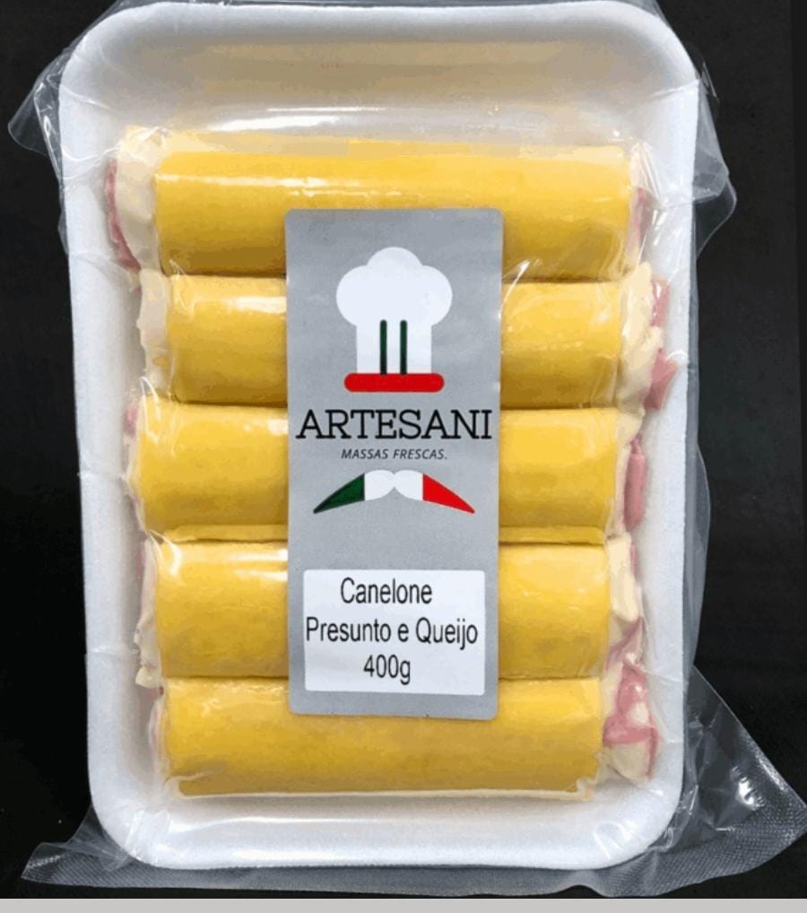 Canelone presunto e queijo