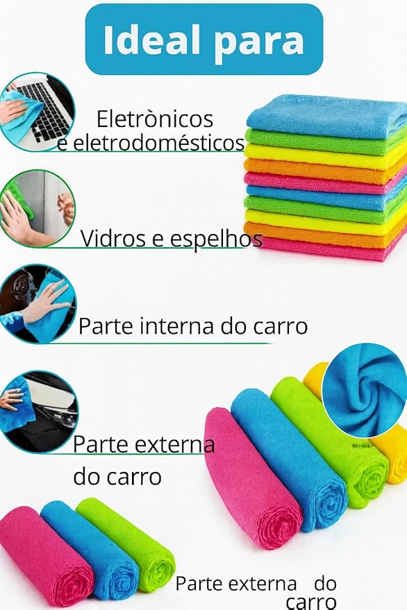 Pano de Microfibra Automotivo 35cm X 55cm