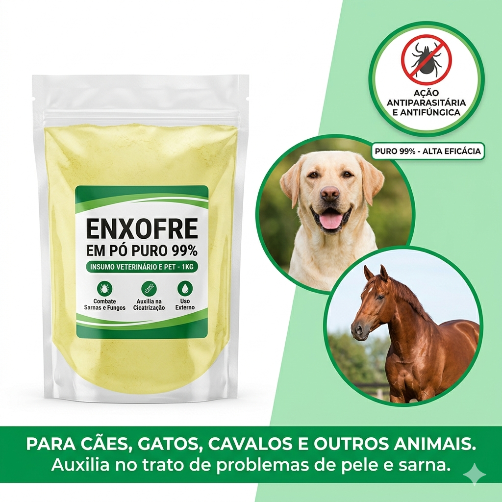 Enxofre em Pó Puro 99,5% de Pureza Premium - Pacote 1kg