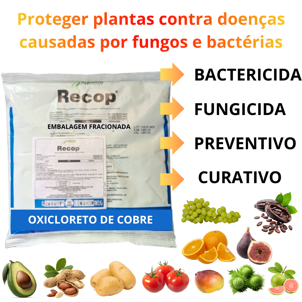 Fungicida Recop Albaugh Original Oxicloreto de Cobre - 500g