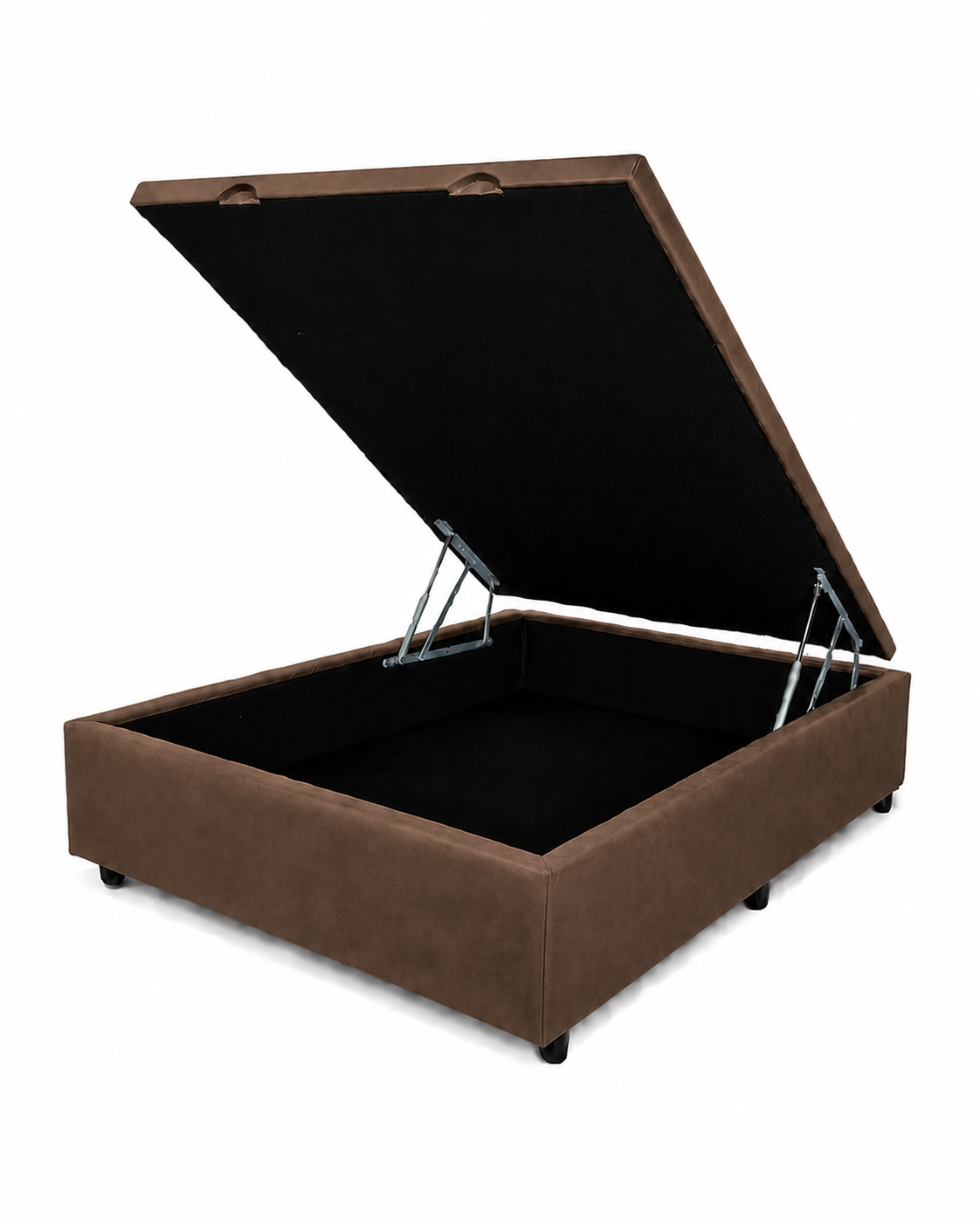Base Baú Casal Suede 138X188X43