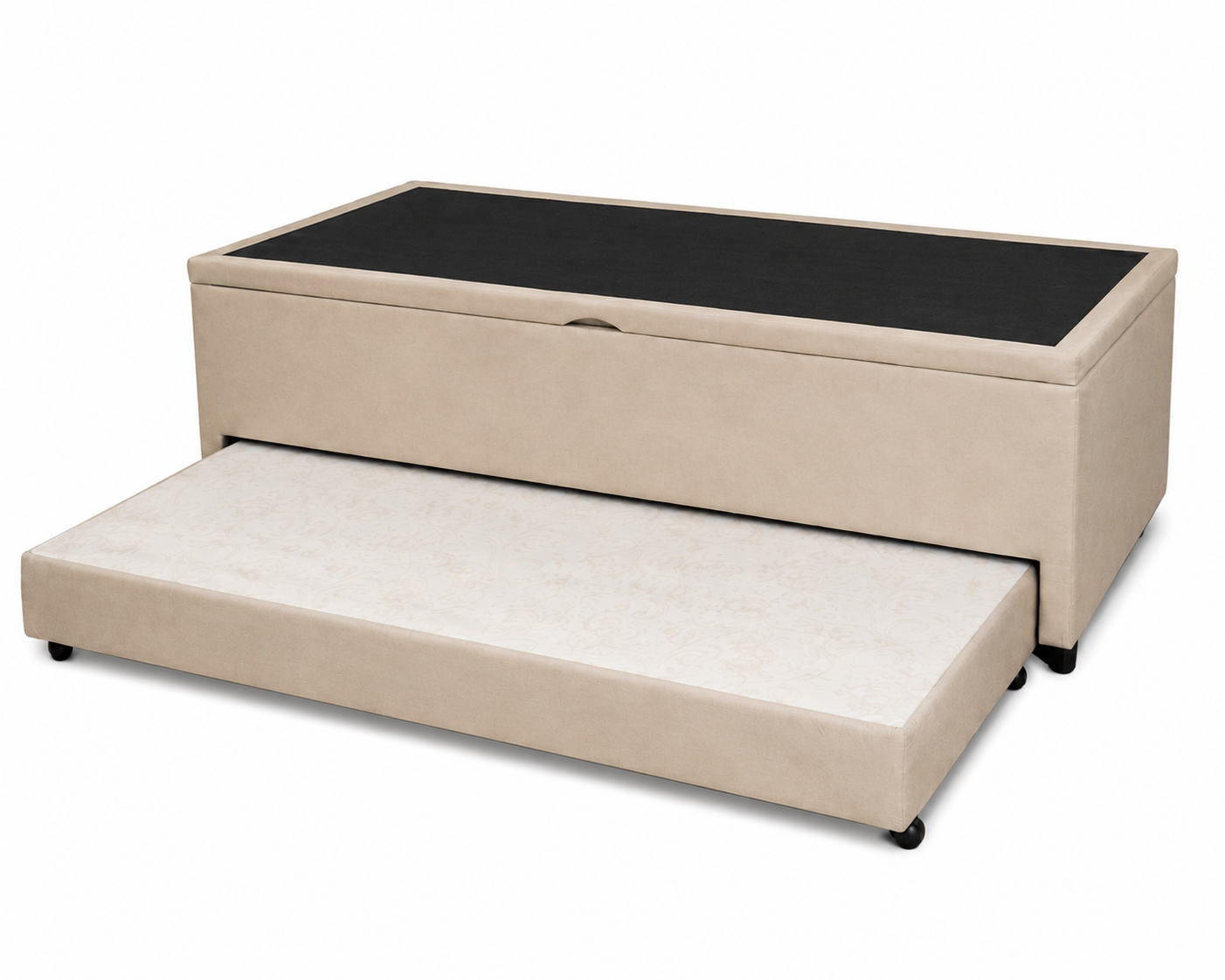 Base Baú Solteirão com auxiliar Suede 88X188X56