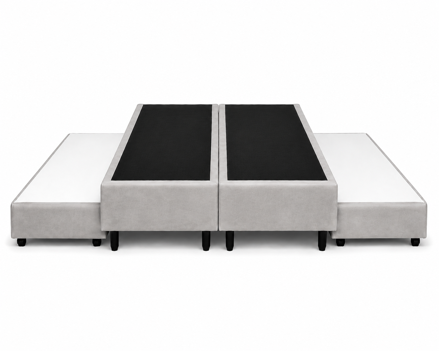 Base Box Casal com cama auxiliar Suede 138X188X56