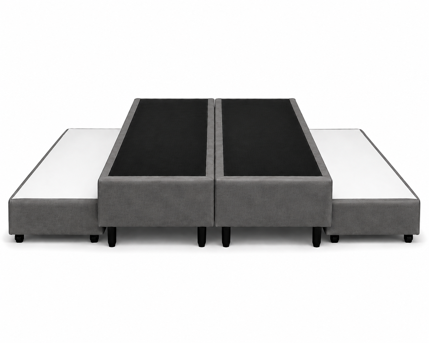 Base Box Casal com cama auxiliar Suede 138X188X56