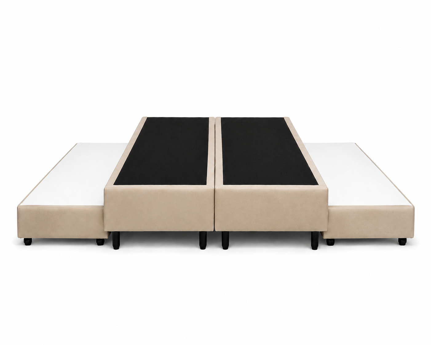 Base Box Casal com cama auxiliar Suede 138X188X56