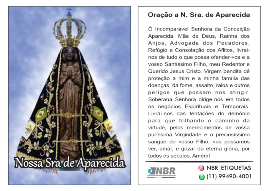 1000 Santinhos N. Sra. Aparecida