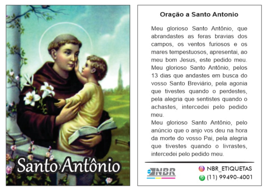 1.000 Santinhos Santo Antônio