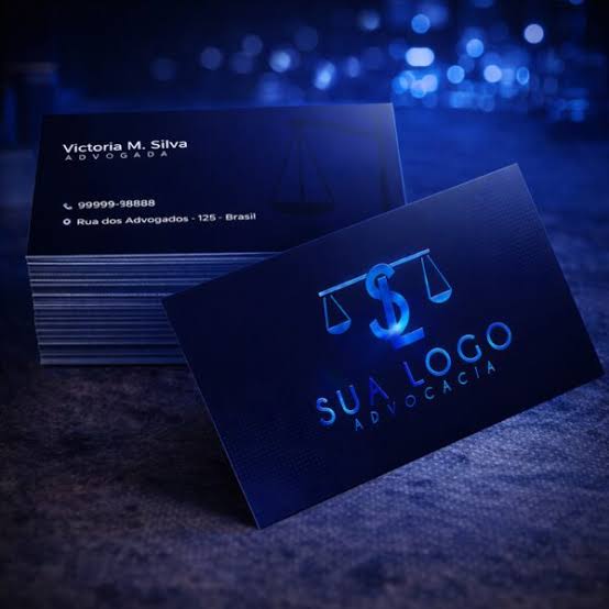 1000 Cartão de Visitas Hot Stamping Azul Toque Aveludado (Soft Touch)