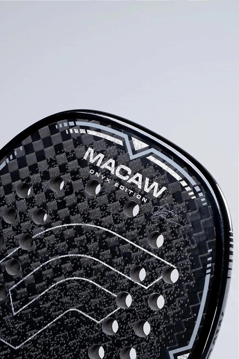 RAQUETE BEACH TENNIS MACAW ONYX EDIÇÃO LIMITADA 2026 GUSTAVO RUSSO | FOBEL