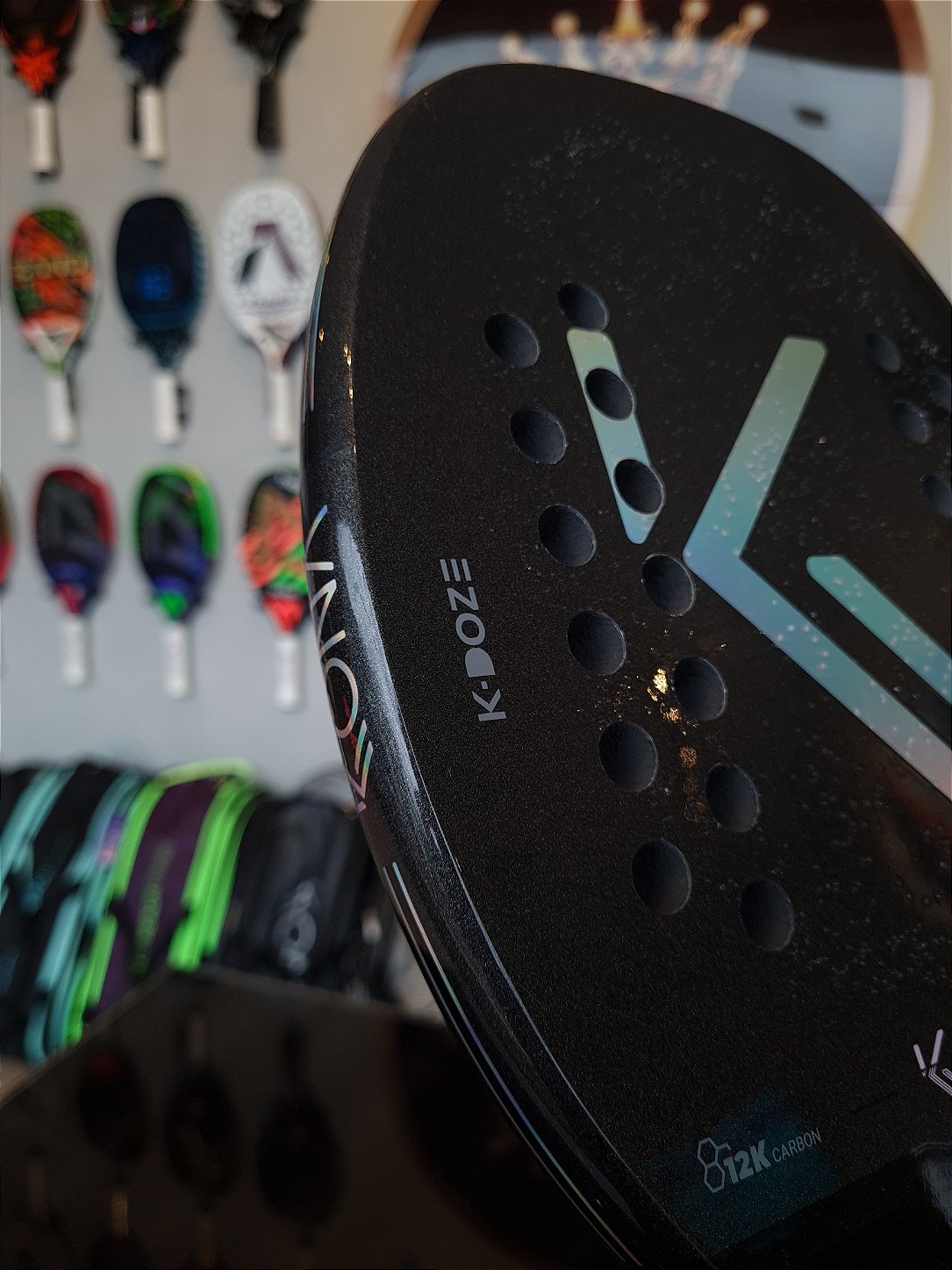 Raquete de Beach Tennis - K-Doze Black 2026 | KONA