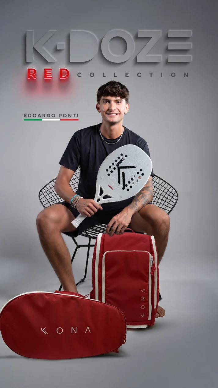 Raquete de Beach Tennis K-Doze Red 2026 | KONA