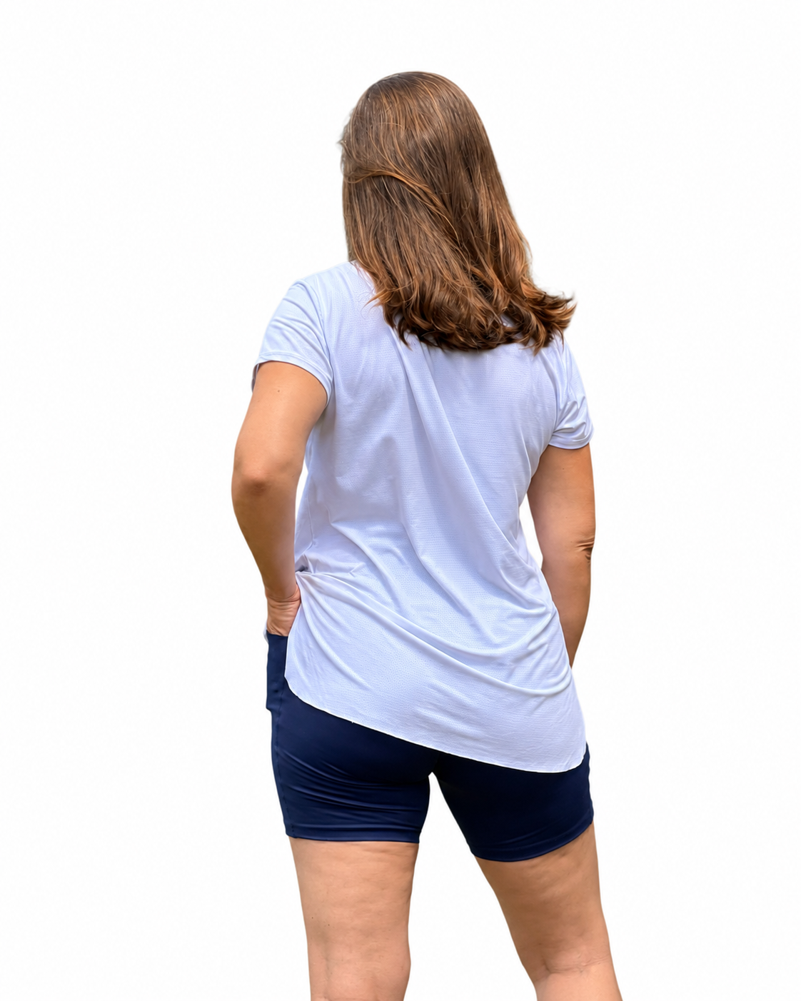 Blusa Corte a Laser Alongada Manga Curta