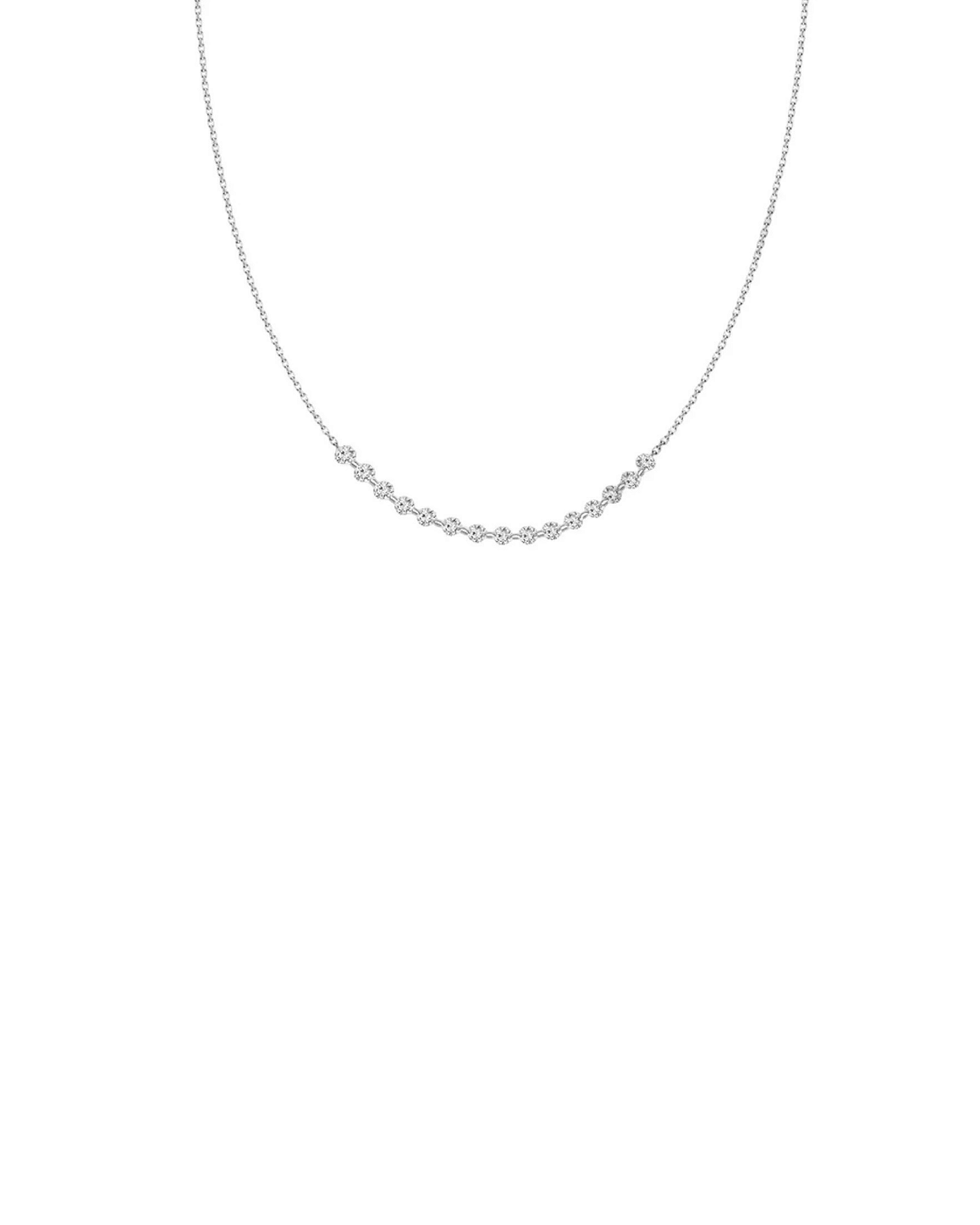 Choker Prata Fileira de Zircônias Prata 925