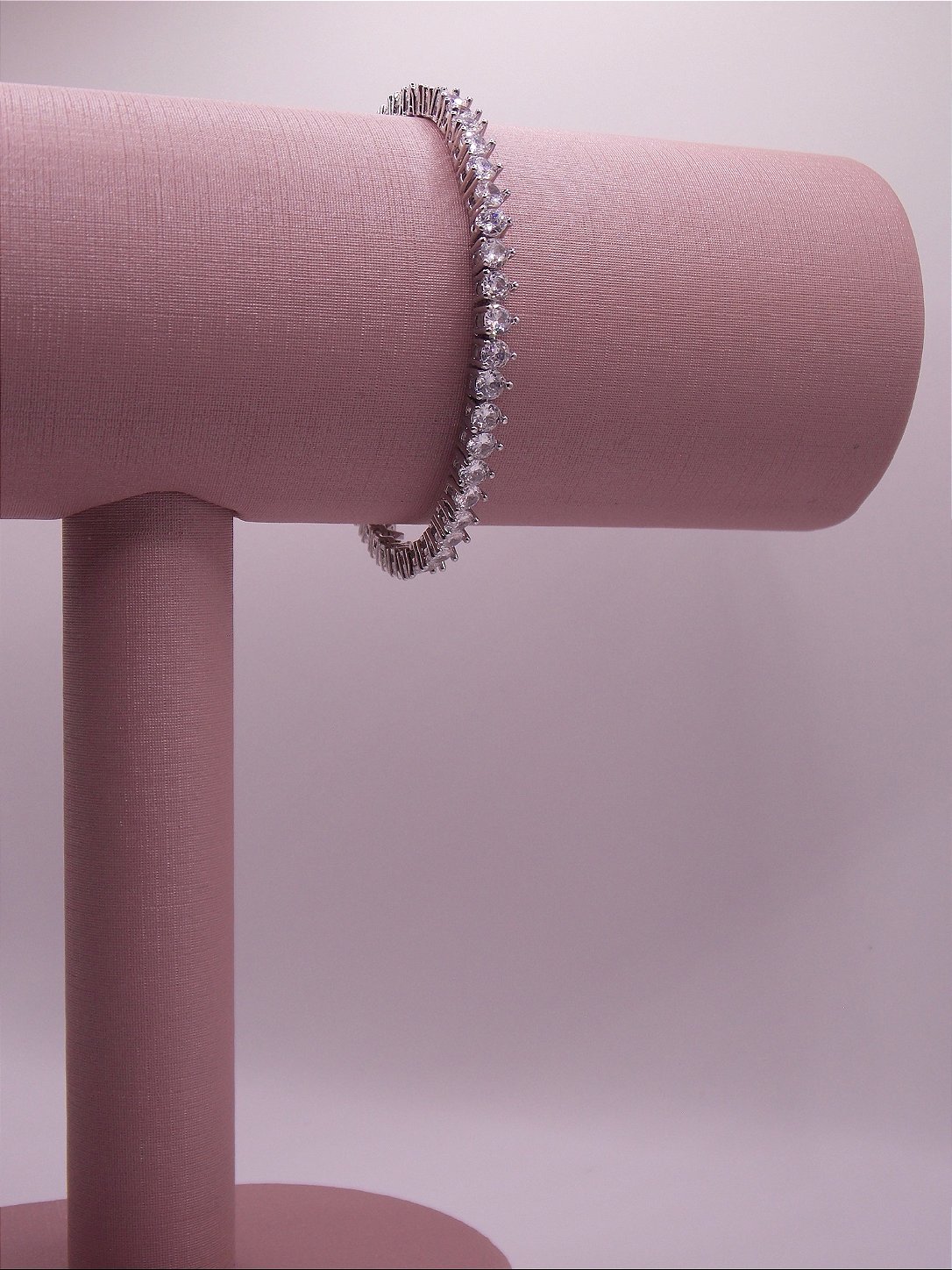 Pulseira Riviera 3 Pontas 3mm (Fecho Joia) Banho de Ródio Branco