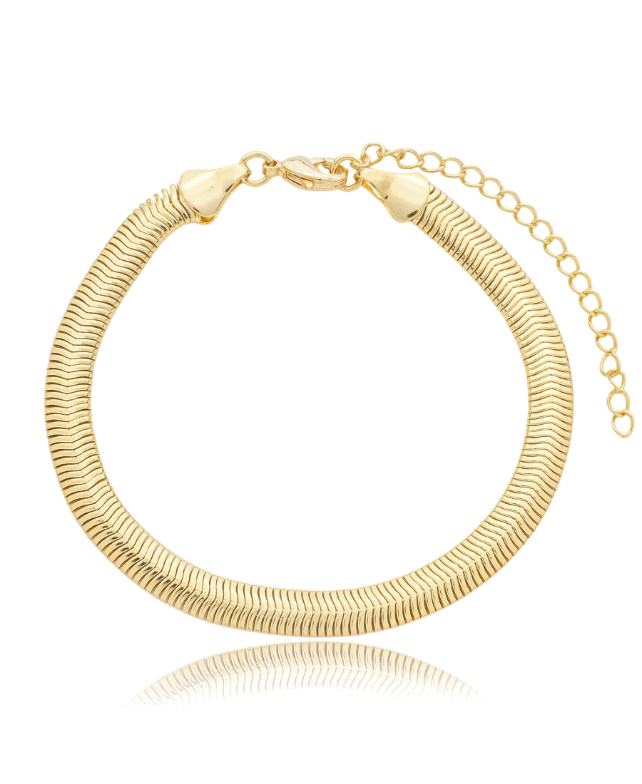 Pulseira Snake Banho de Ouro