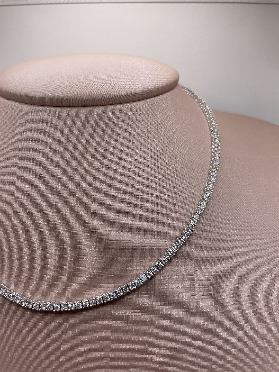 Riviera 4 Garras com Zircônia Banho de Ródio Branco 2mm - Cristal
