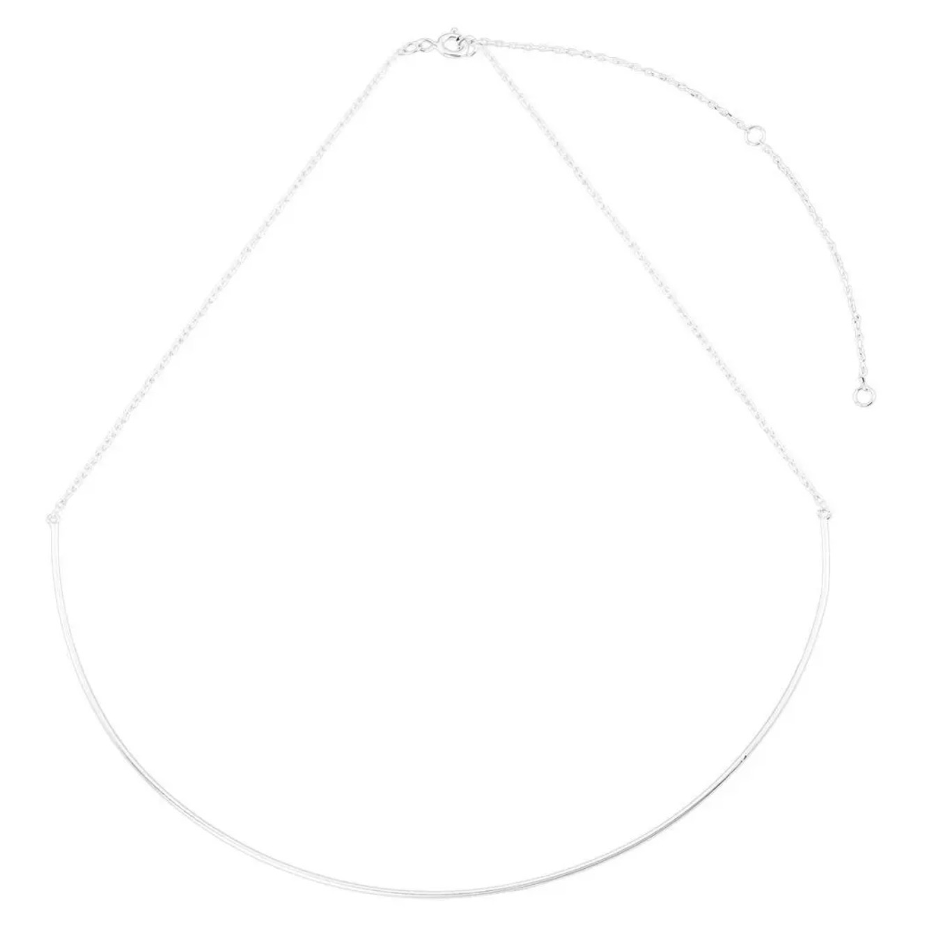 CHOKER PRATA MEIO ARO LISO