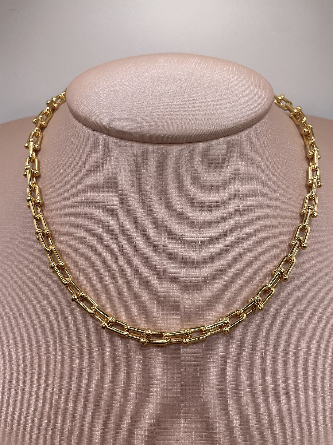 Colar Tiffany Slim Banho de Ouro