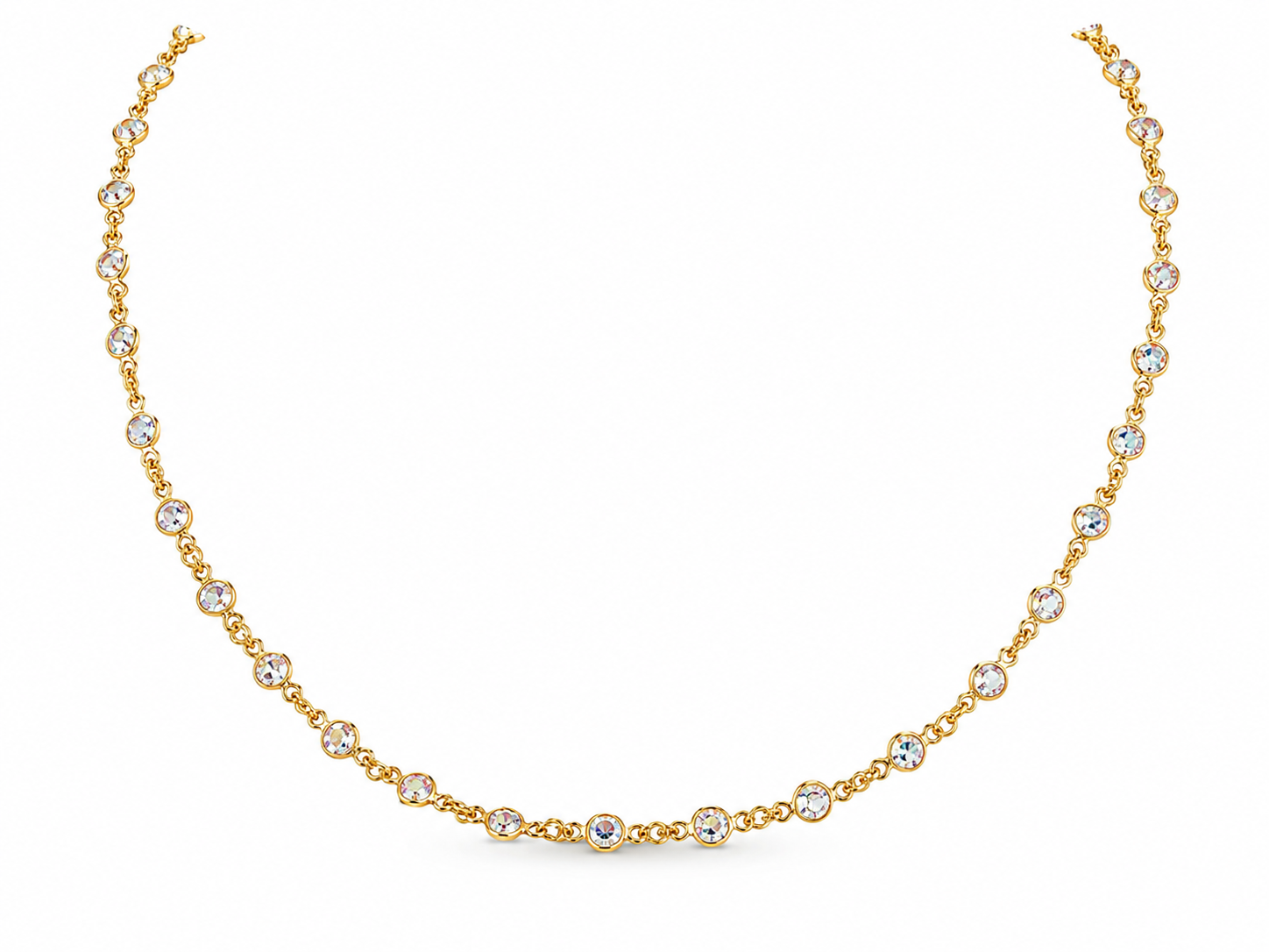 Colar Choker Esfera de Luz Banho de Ouro