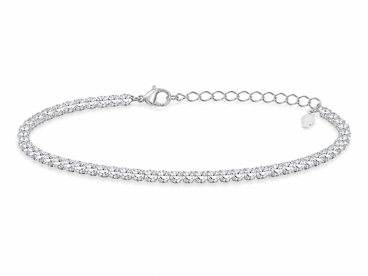 Pulseira Riviera Cristal Banho de Prata