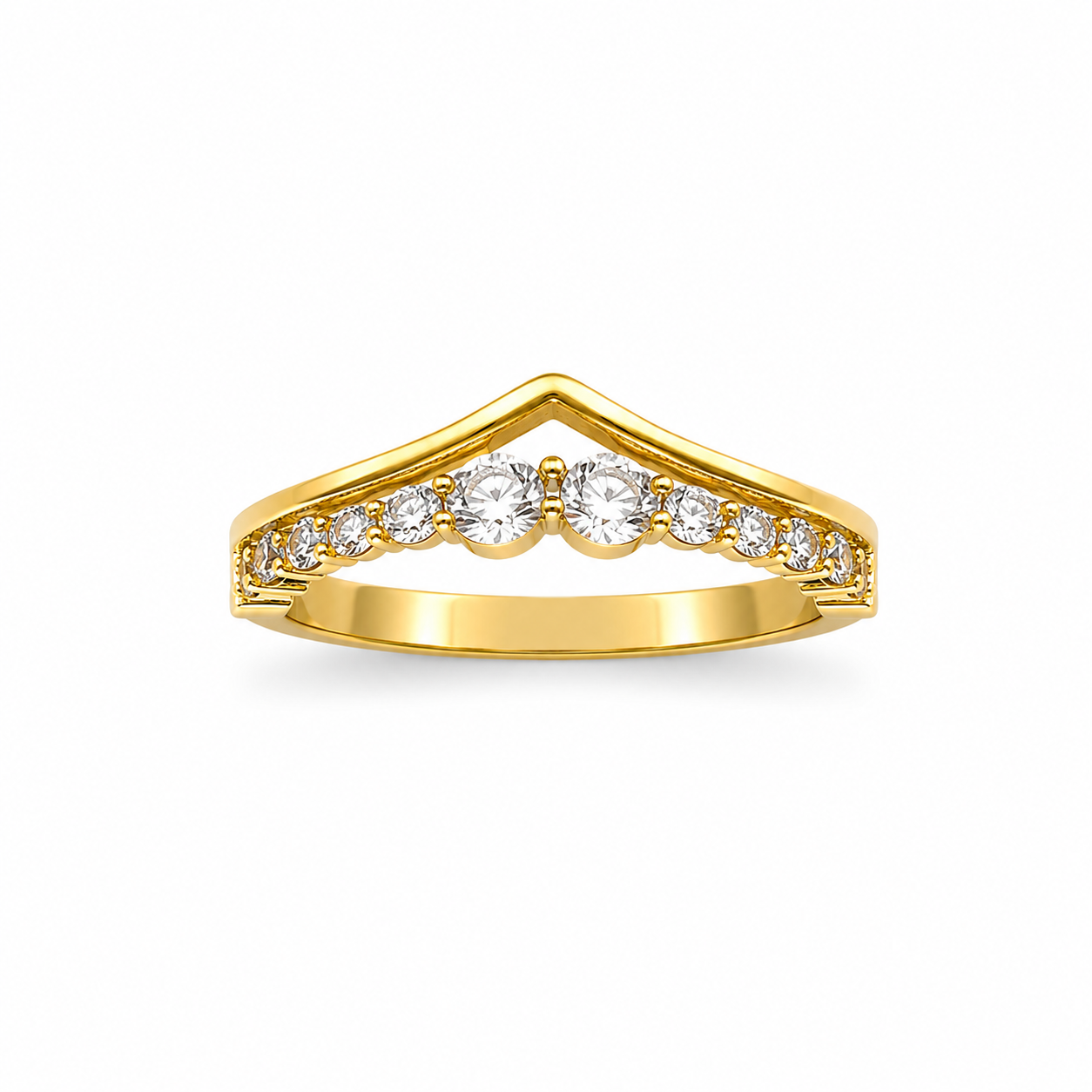 Anel Princesa Laço Banho de Ouro
