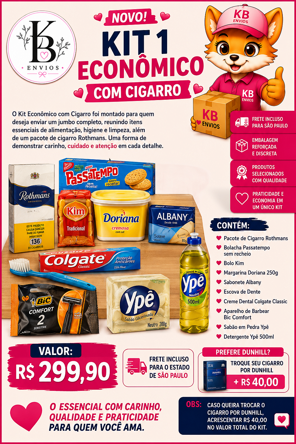 KIT JUMBO BÁSICO COM CIGARRO ( PEDIDO VIA WHATSAPP )