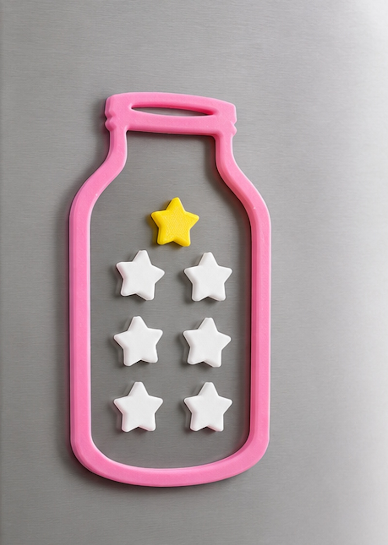Pote De Incentivo E Recompensa Positiva Infantil 7 Estrelas Magnético