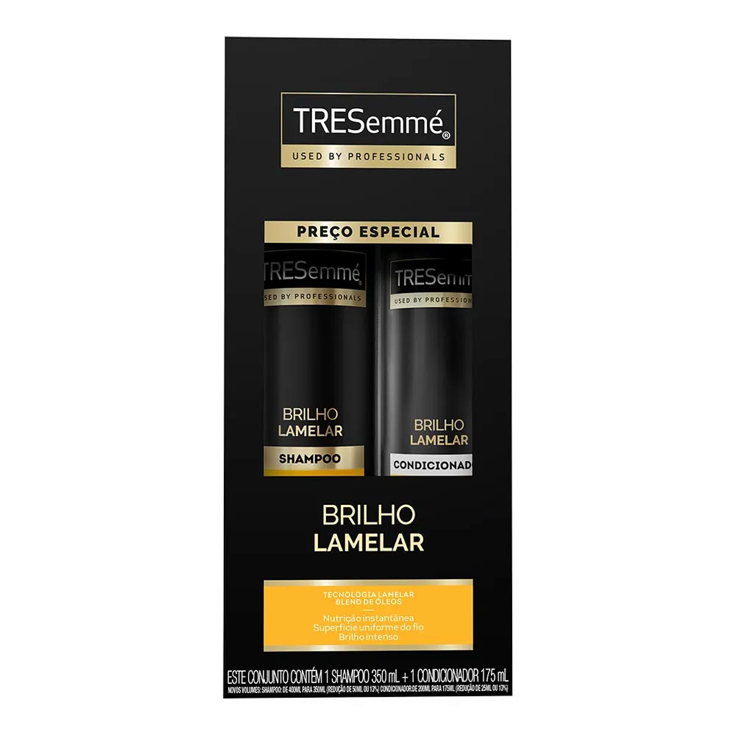 Kit Shampoo e Condicionador Brilho Lamelar (TRESemmé) - 350mL+175mL