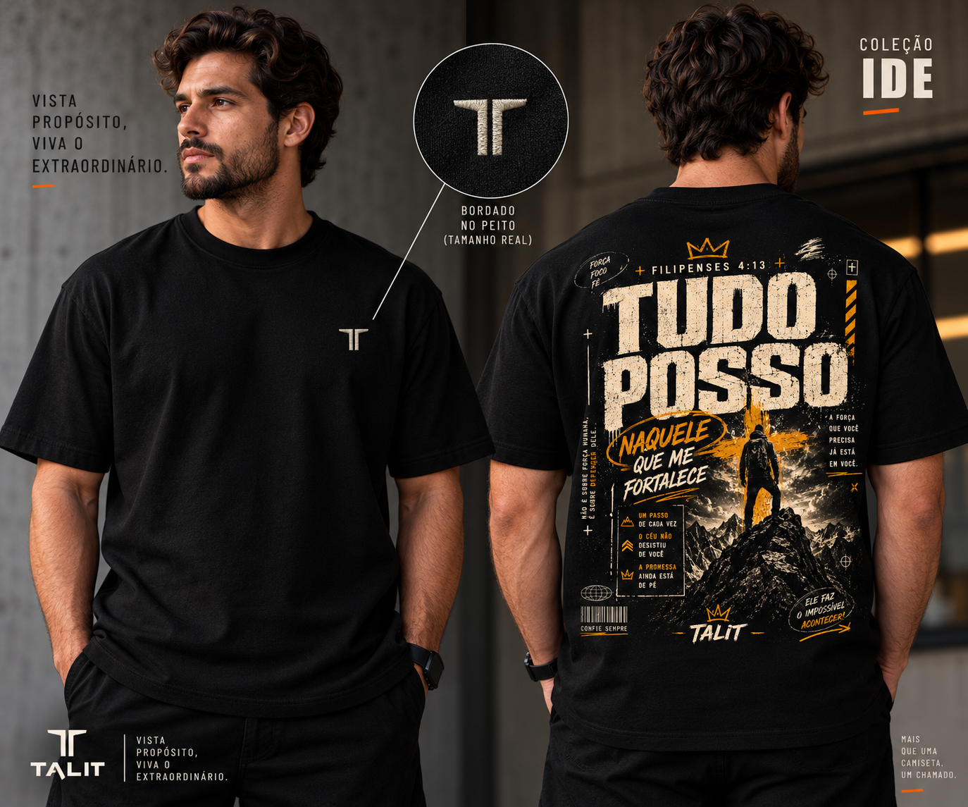 Camiseta IDE - TALIT - PRETA - Cód.: 002