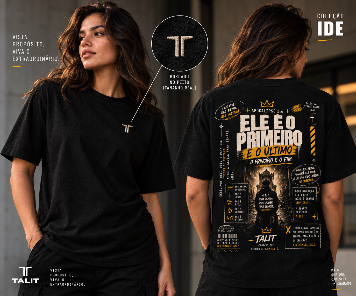 Camiseta IDE - TALIT - PRETA - Cód.: 004