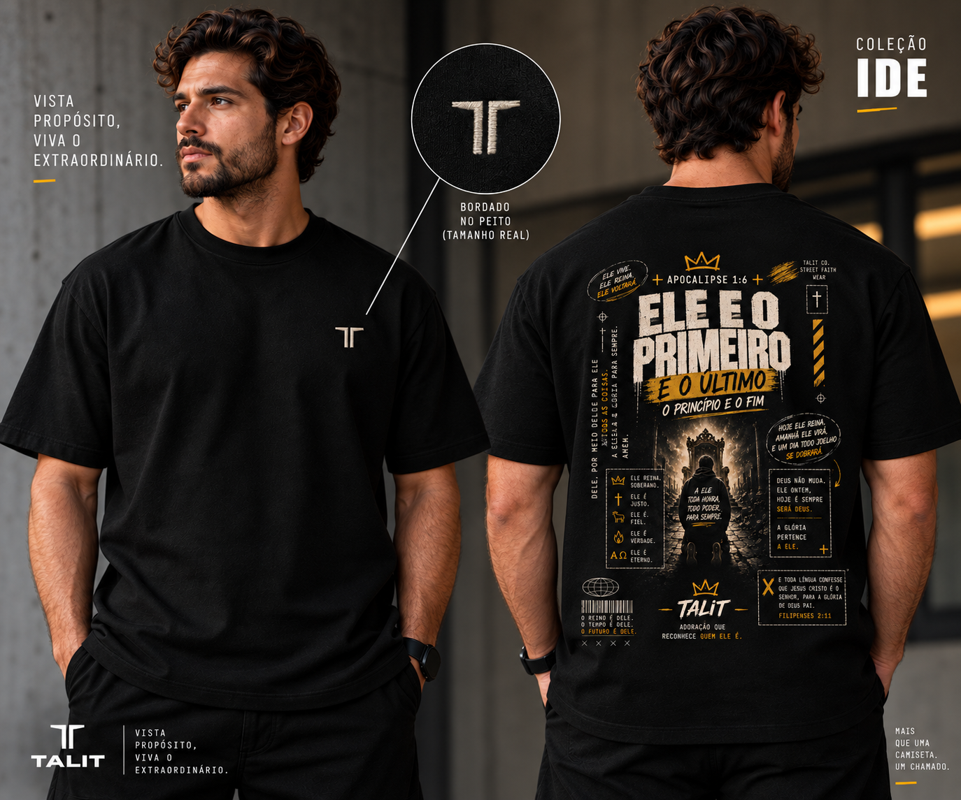 Camiseta IDE - TALIT - PRETA - Cód.: 004