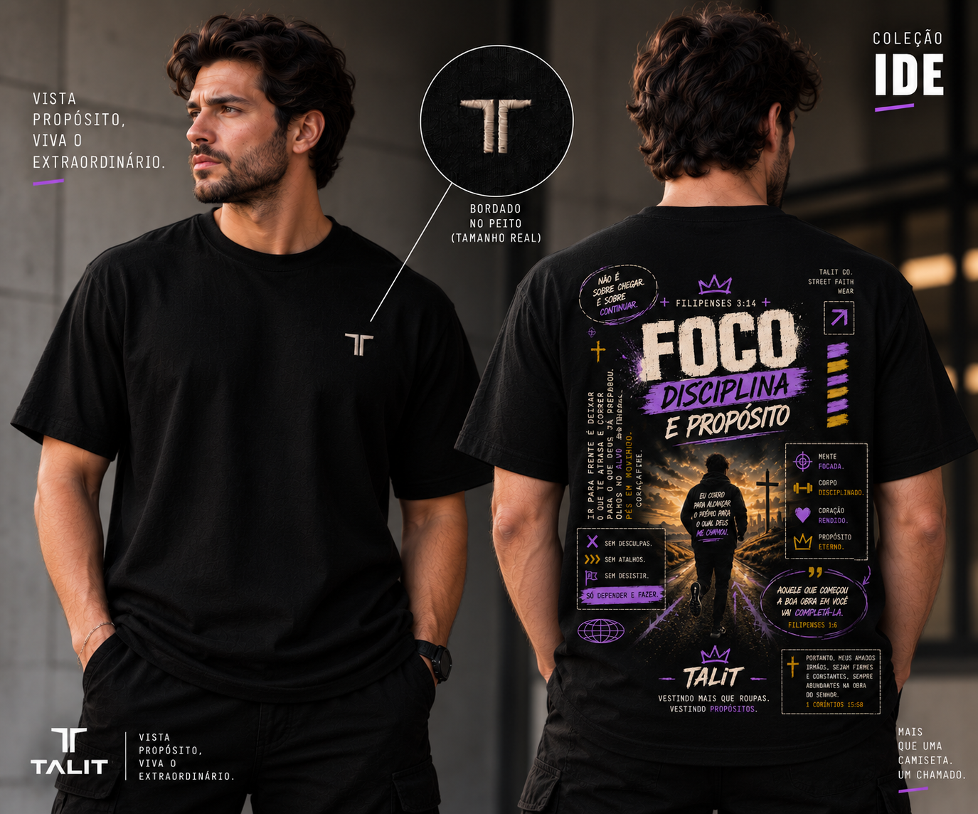 Camiseta IDE - TALIT - PRETA - Cód.: 006