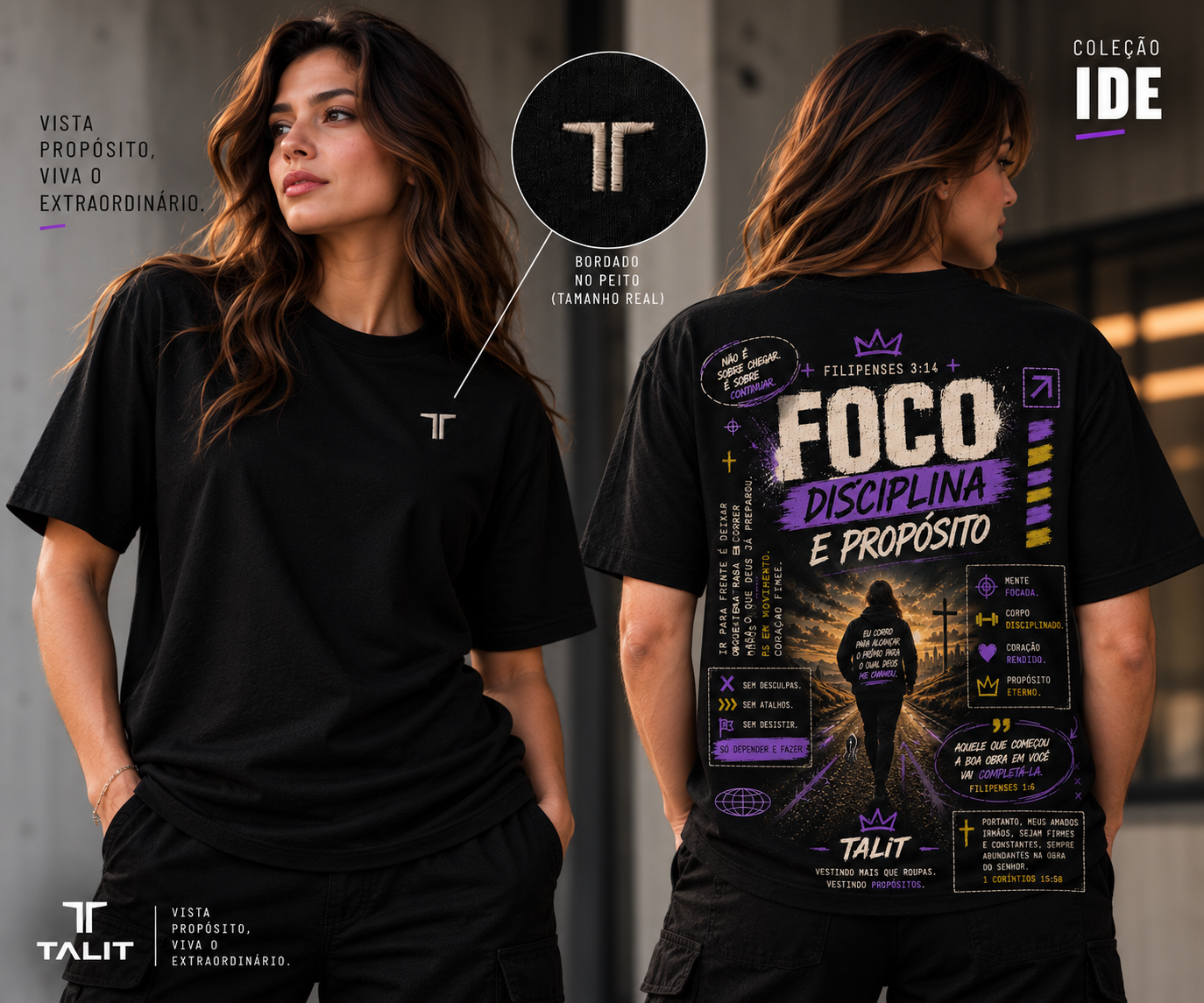 Camiseta IDE - TALIT - PRETA - Cód.: 006