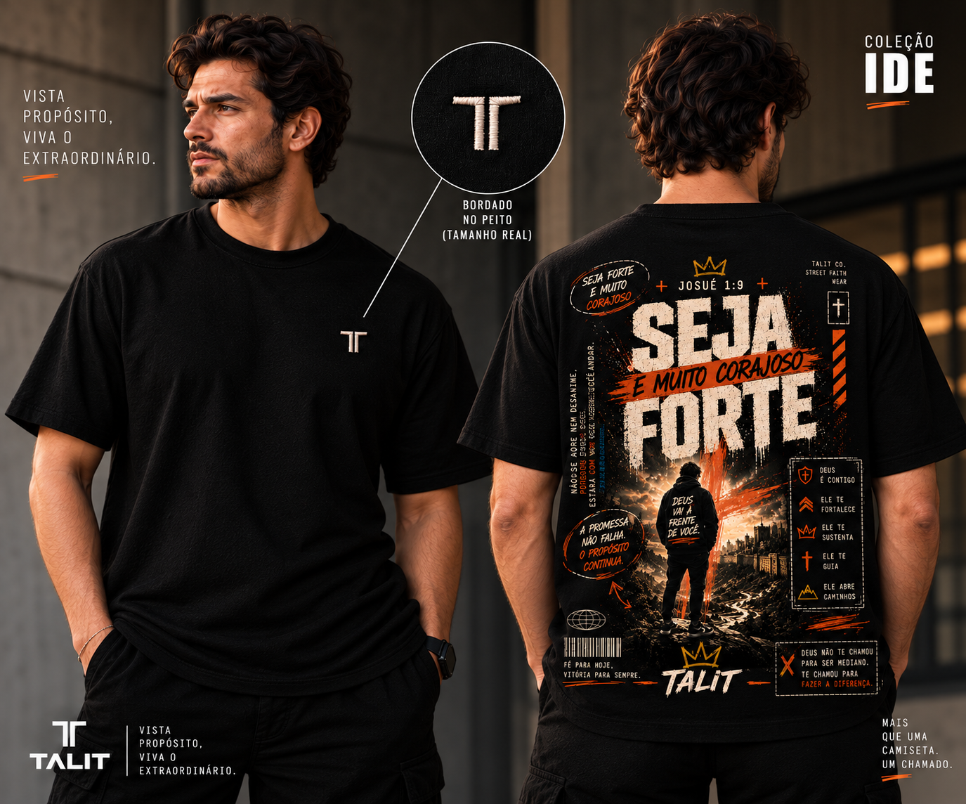Camiseta IDE - TALIT - PRETA - Cód.: 008